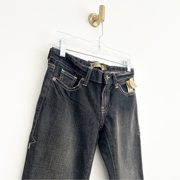 NEW Deadstock Old Navy Y2K Black Ultra Low Rise Bootcut Jeans Vtg Size 2 short - Picture 4 of 12